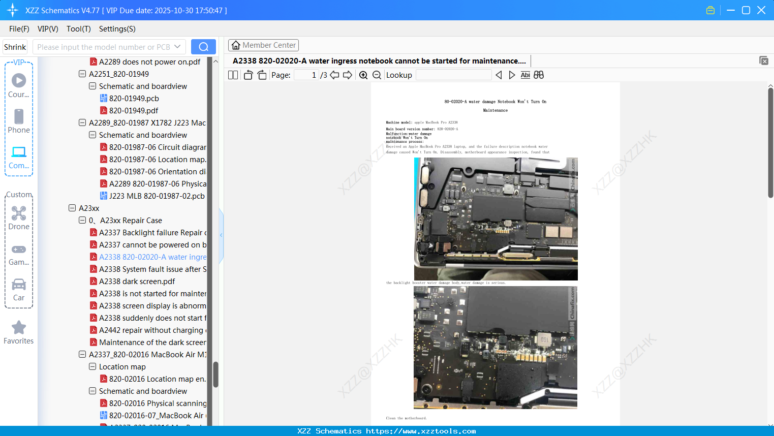 Laptop Apple A2338 820-02020-A Water Ingress Notebook Cannot Be Started For Maintenance